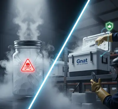 Зберігання сухого льоду: правила безпеки